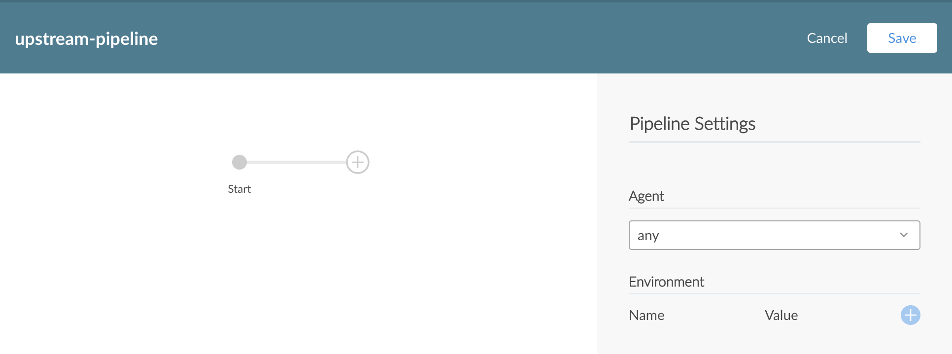 Pipeline Editor - initial page view