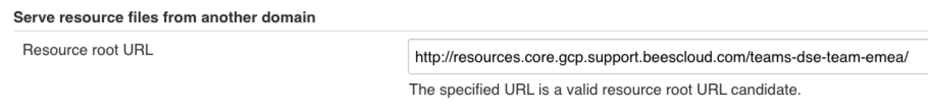 Resource root URL
