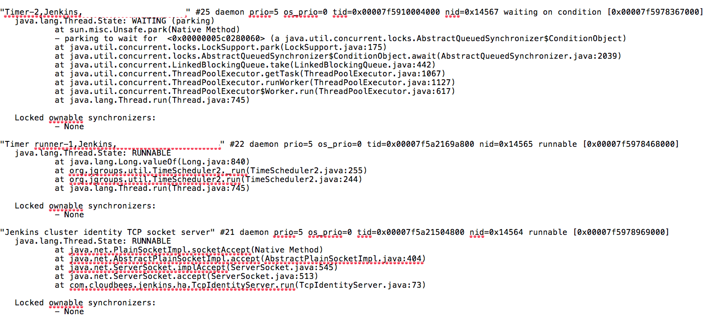 jstack output