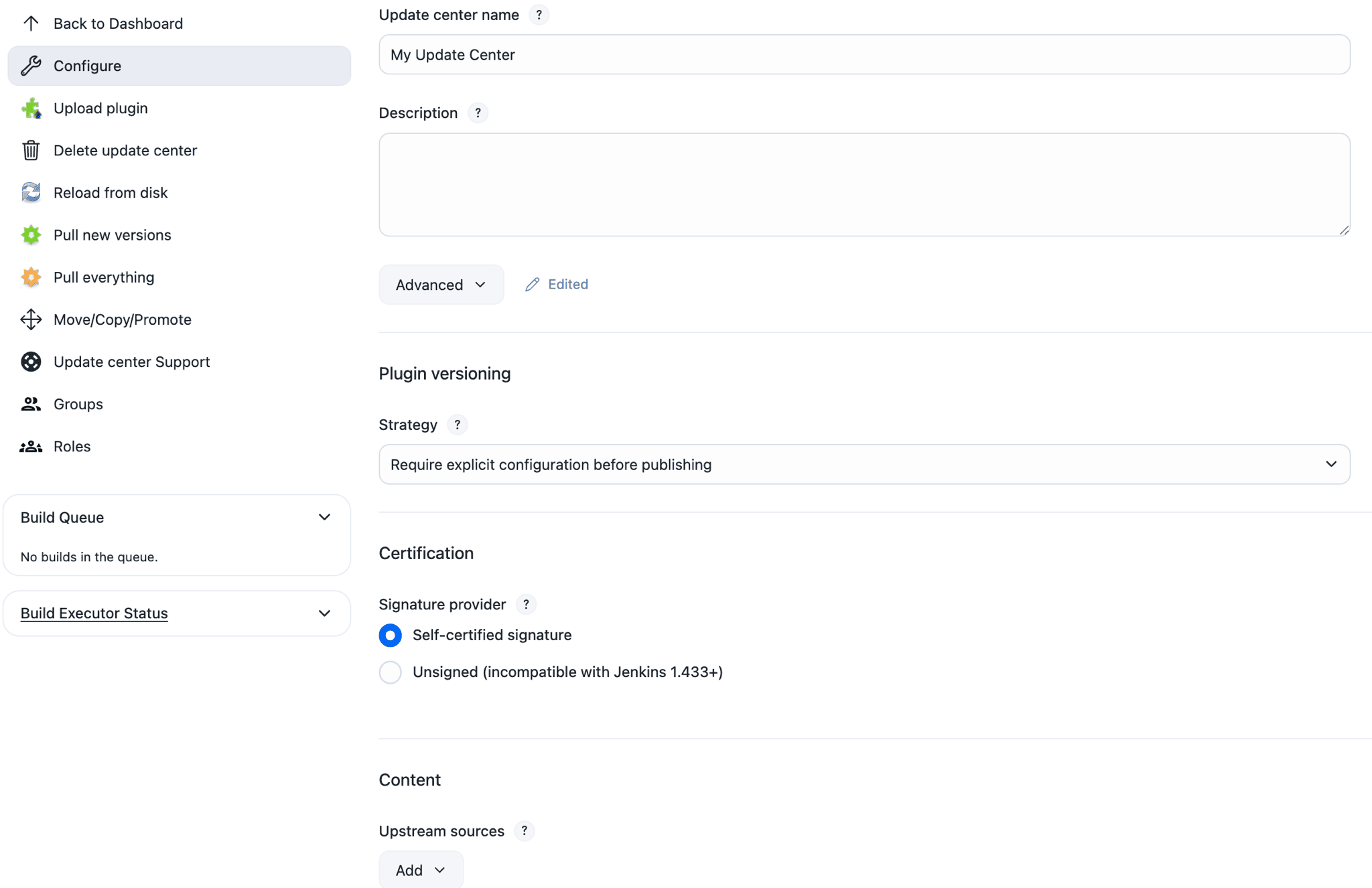 Figure 1. Configuring an Update Center Figure 1. Configuring an Update Center
