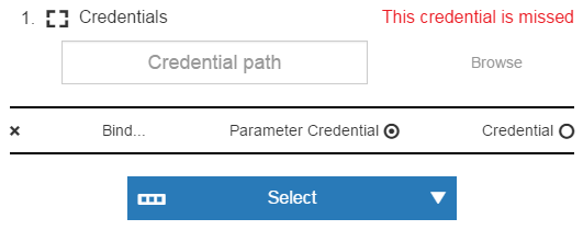 Required credential parameter