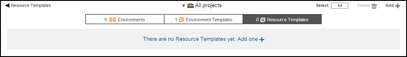 resource template list empty