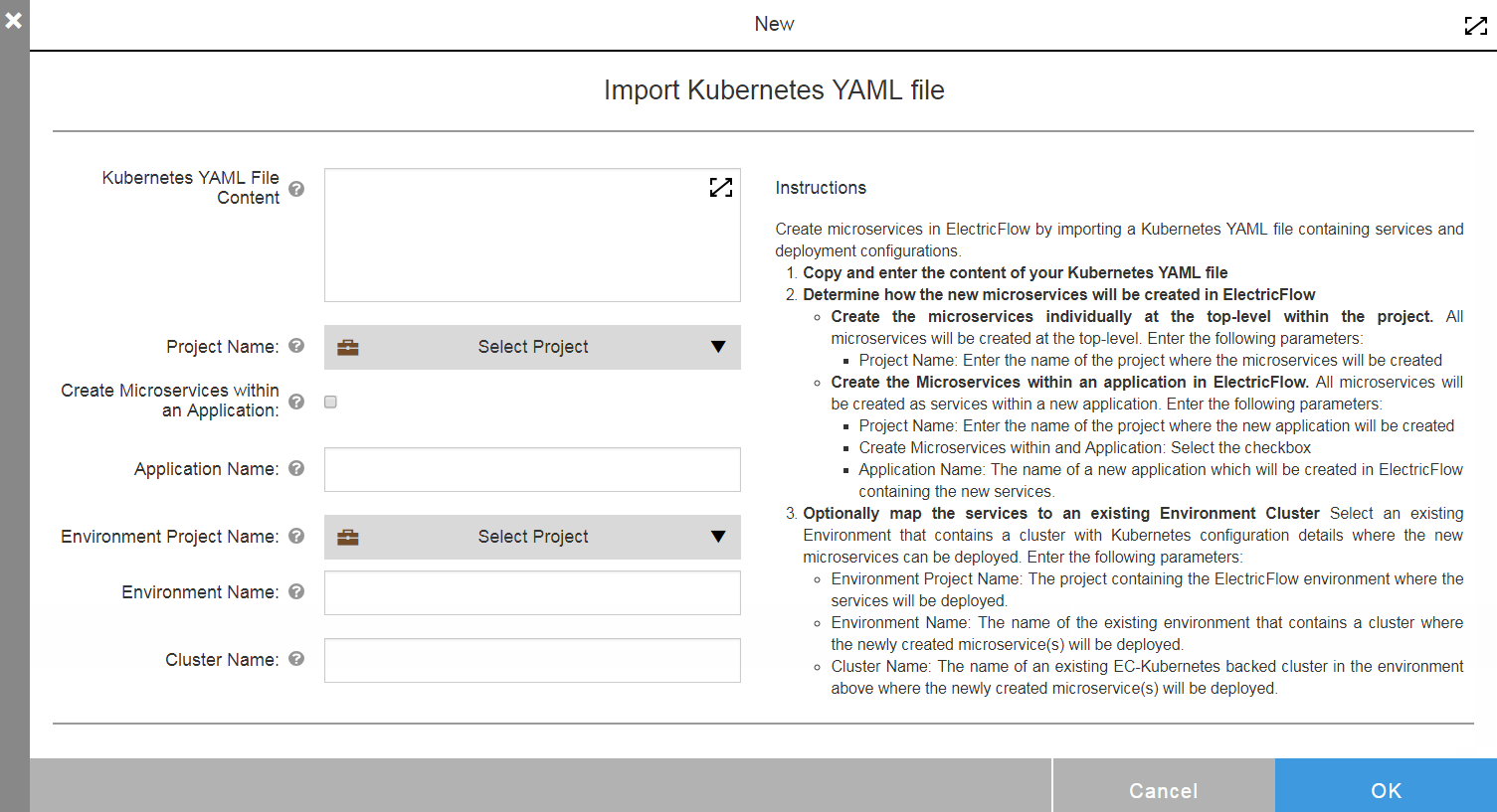 Service Parameters Project