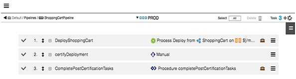 create tasks production stage