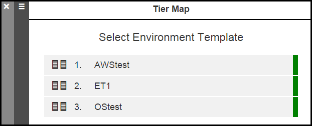 select environment template