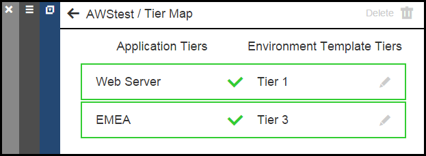 select environment tier example