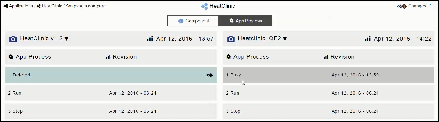 snapshot compare process