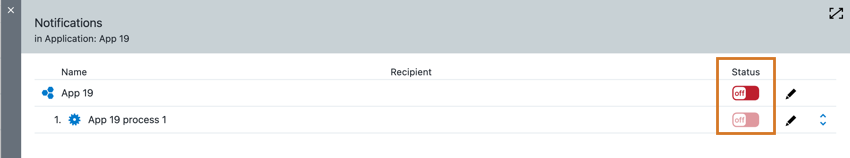 notification status default
