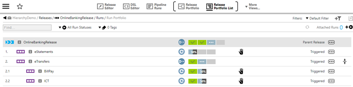 release portfolio list view