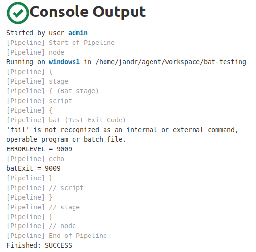 Unable to run bat file as command task