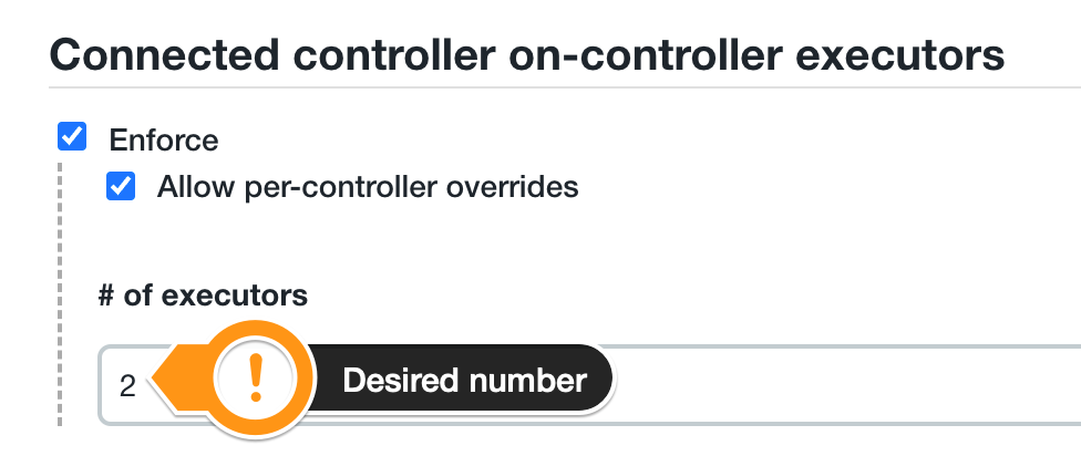 Connected controller on-controller executors