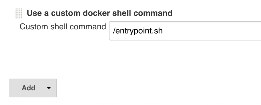 custom docker shell entrypoint