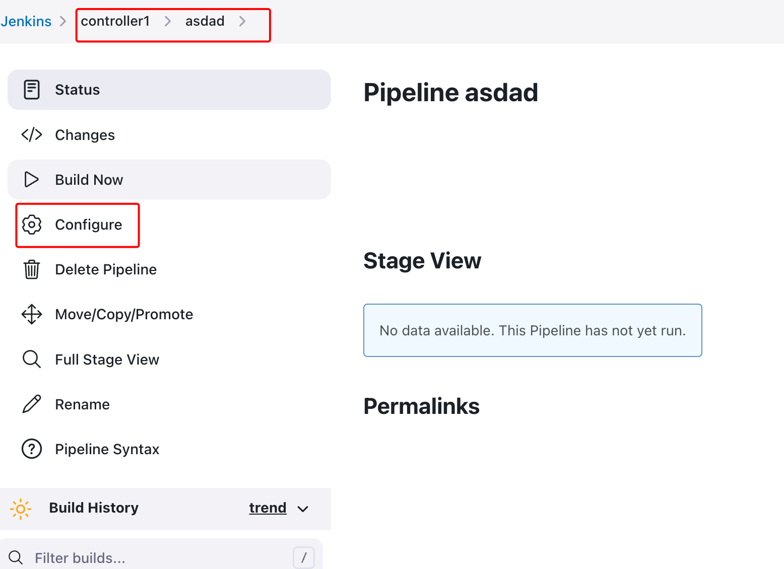 Working example at Job level