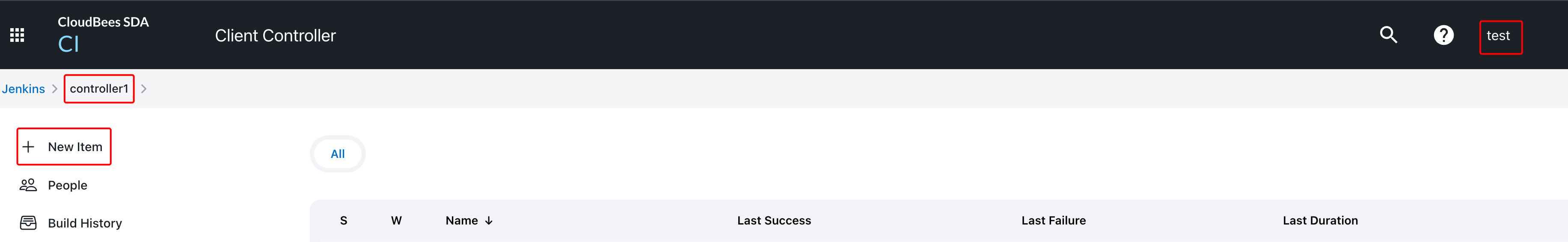 Working example controller level