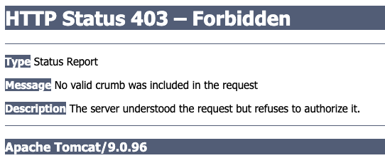 Forbidden 403 UI Error