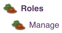 Roles > Manage