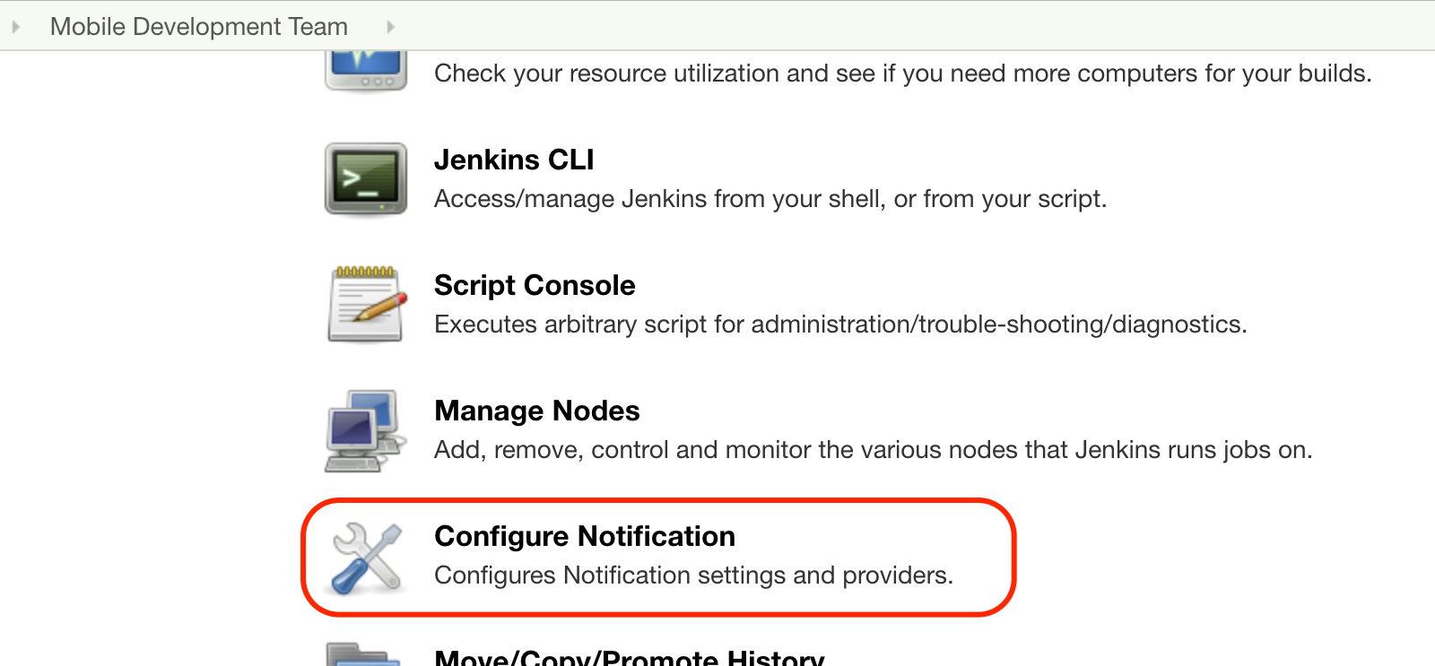 Configure Notification