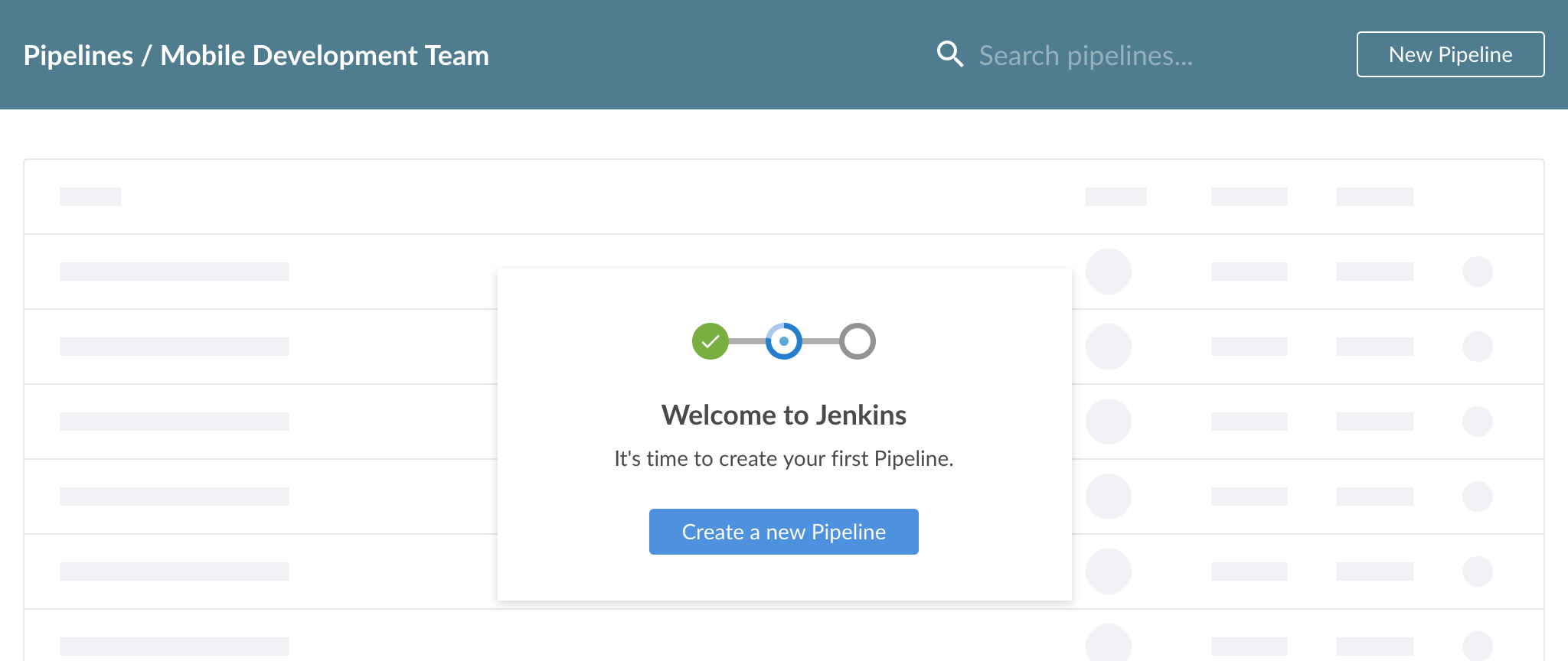Create team - welcome to Jenkins