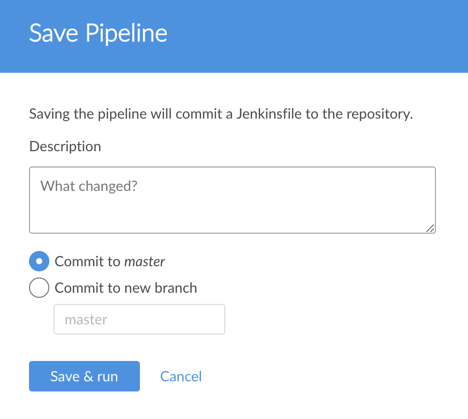 Pipeline Editor - save Pipeline commit