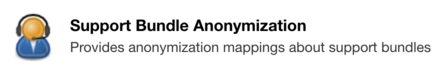 Support Bundle Anonymization management link