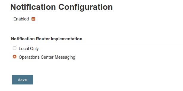 enable notifications on the Notification Configuration page