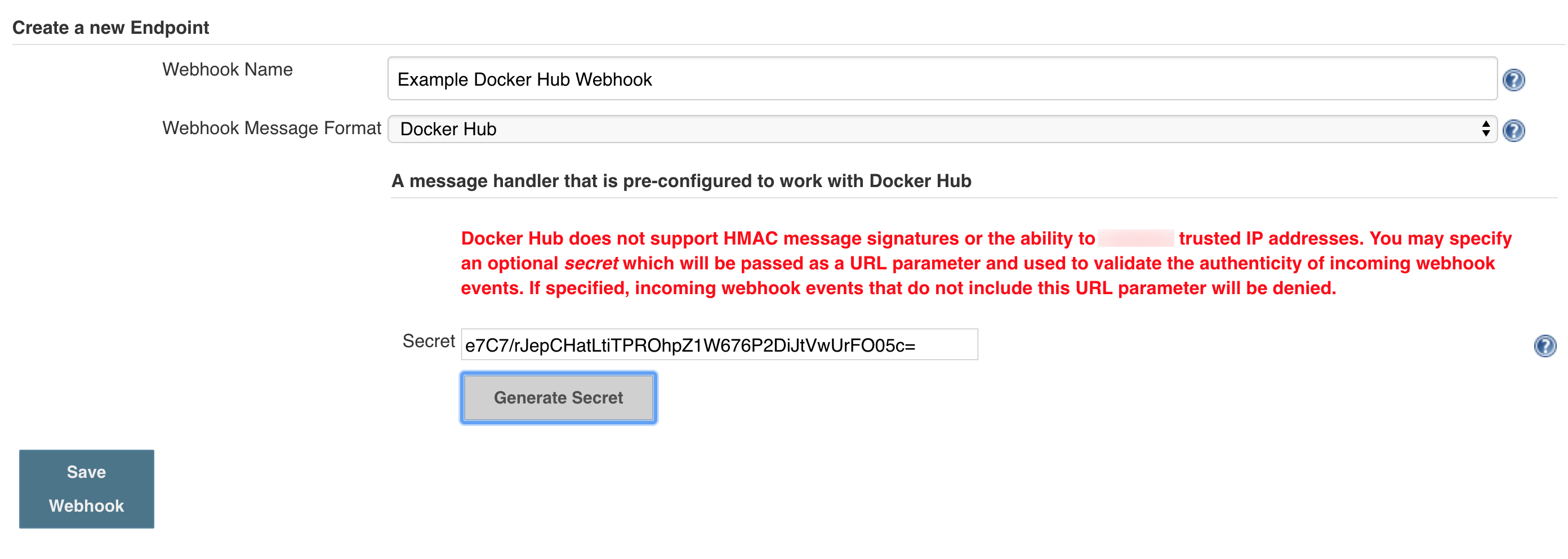 docker hub webhook config
