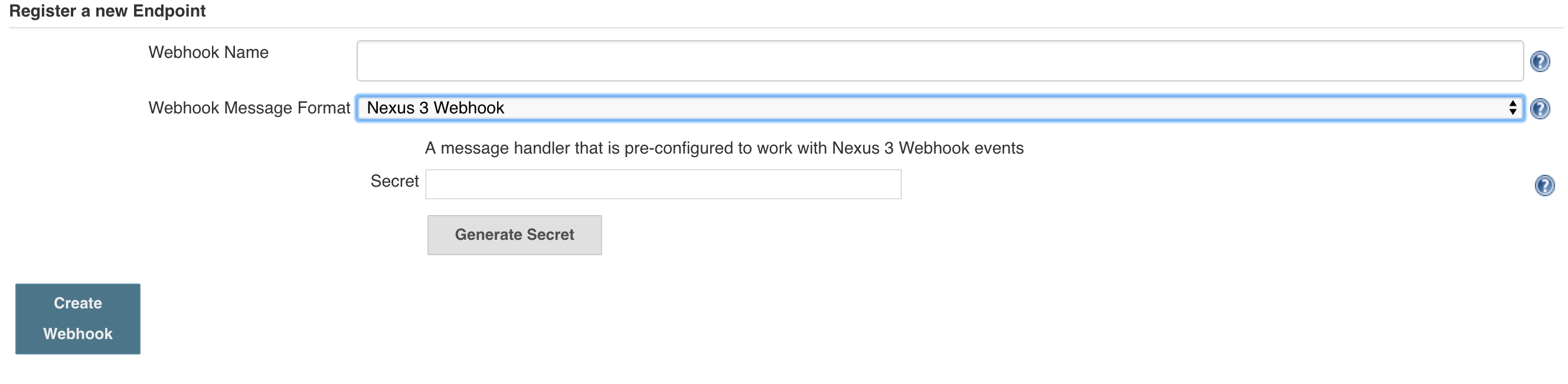 nexus3 webhook config