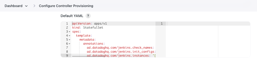 configure default yaml