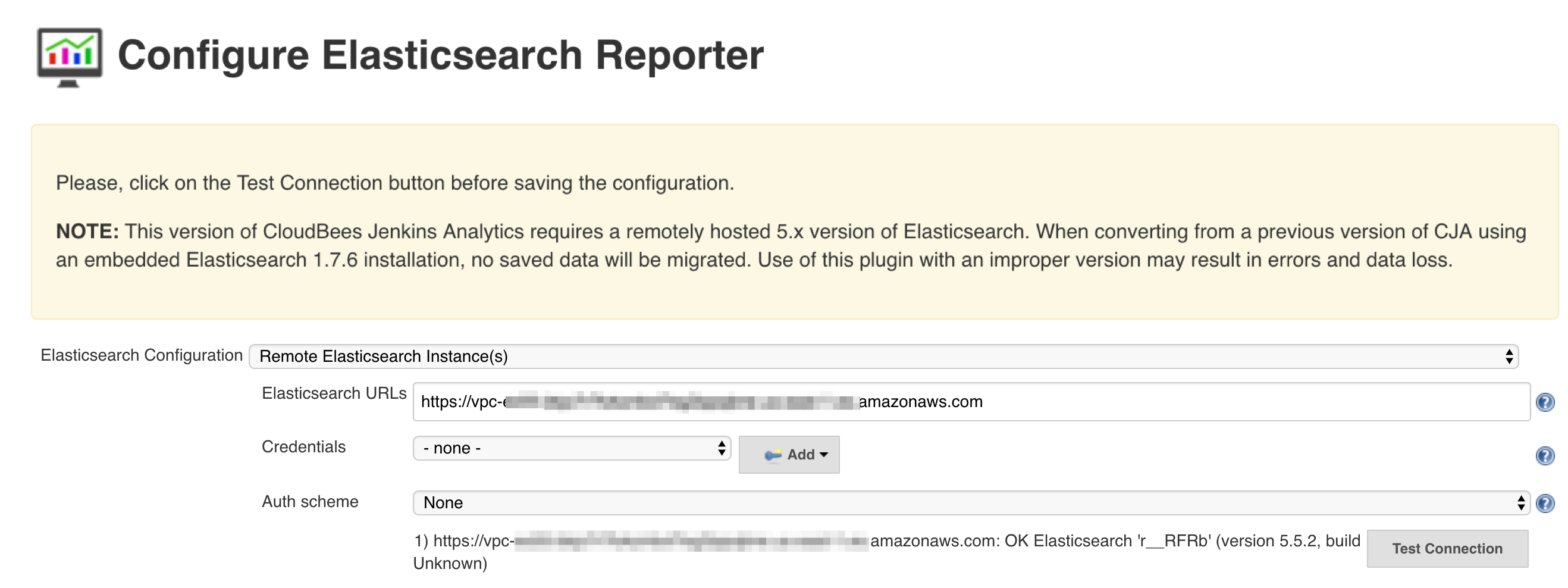 esr config amazon elasticsearch services