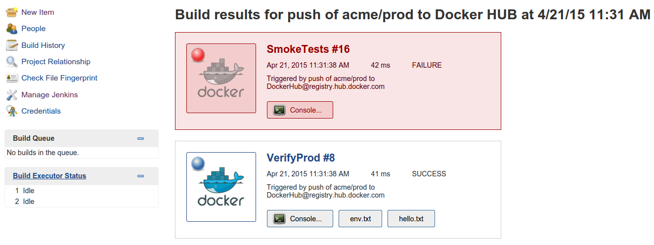 Figure 4. Callback landing page