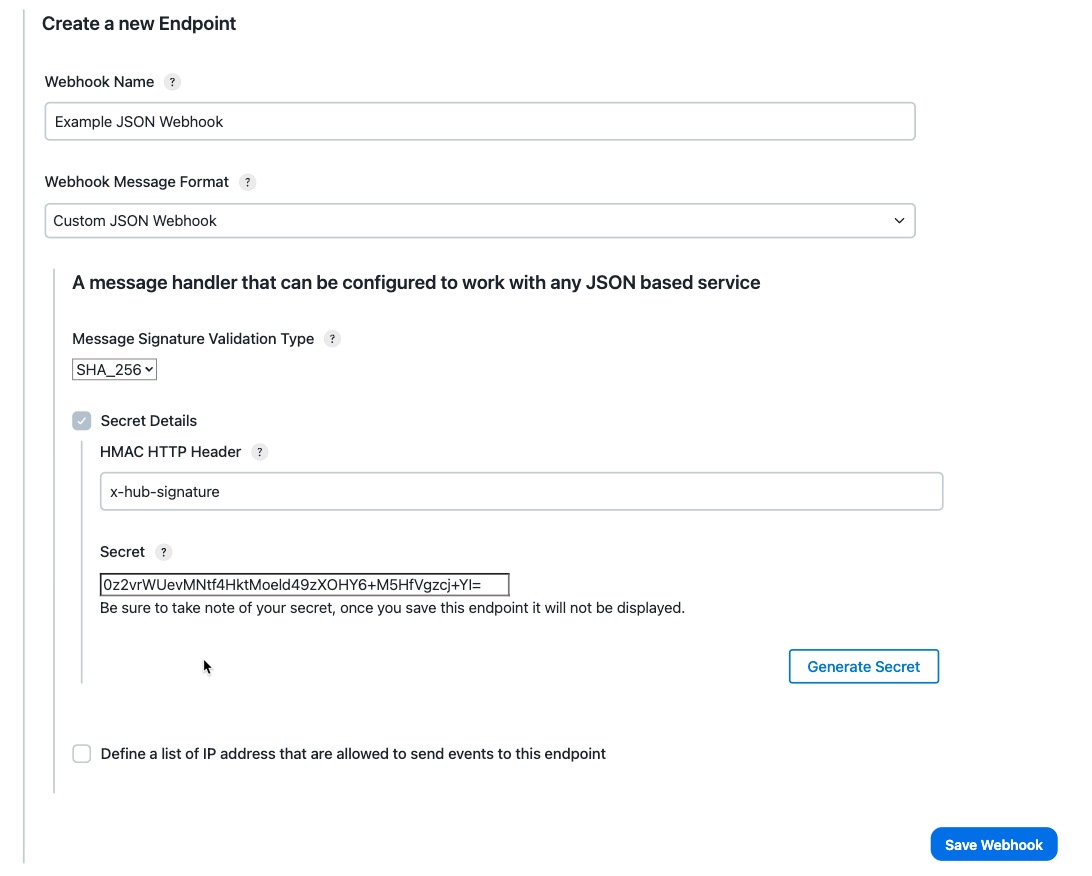 custom json webhook config