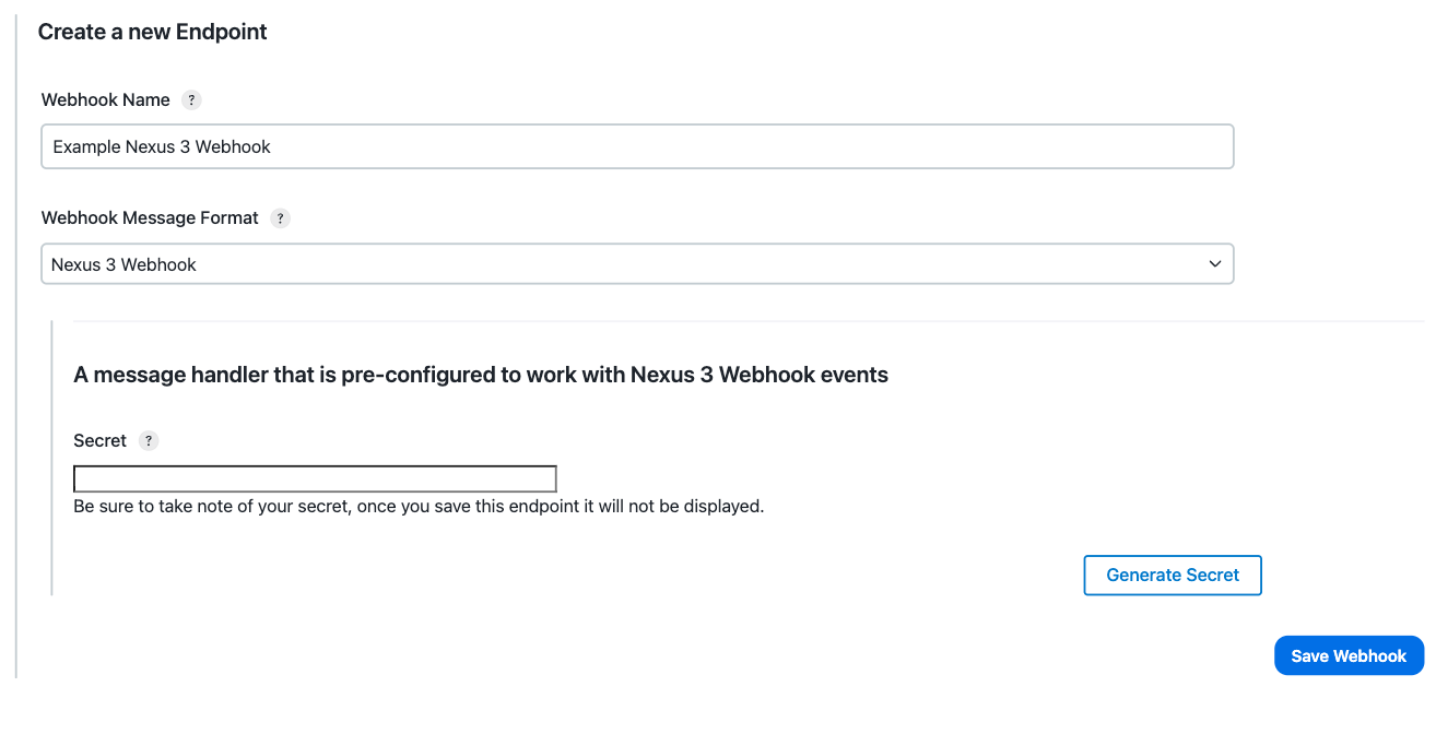 nexus3 webhook config