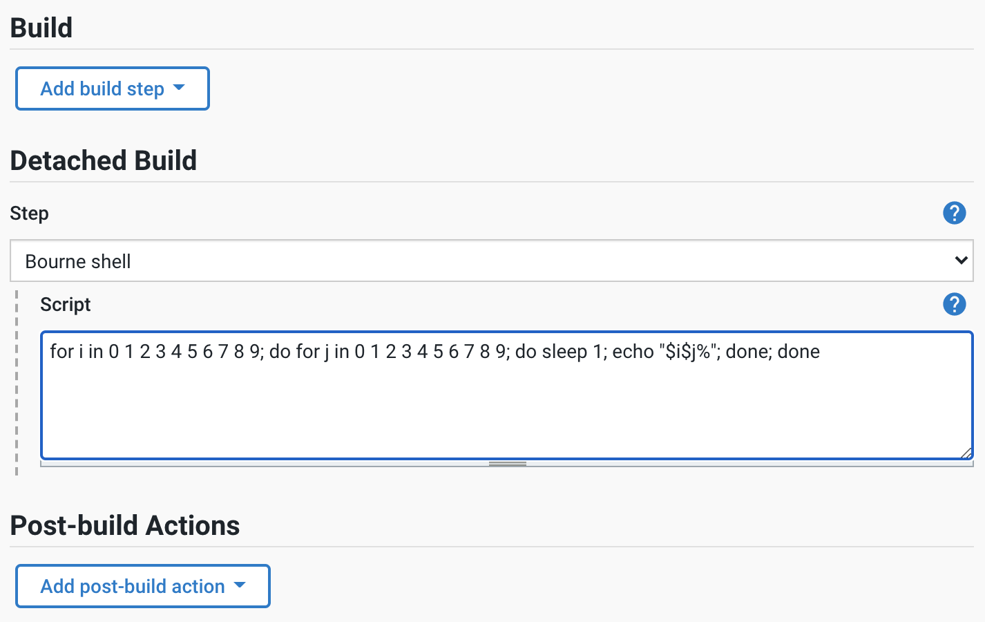 Long-Running Build Configuration