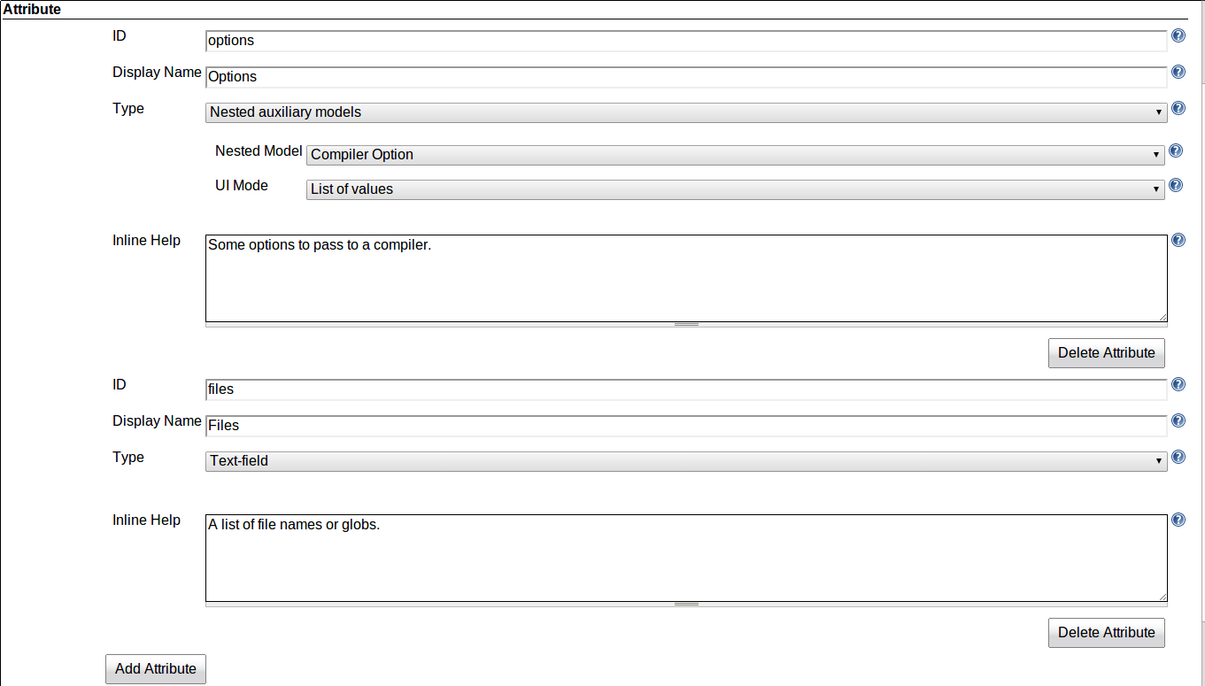 compiler template attributes