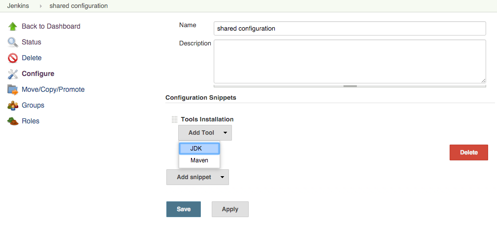 snippets tool installer select tool