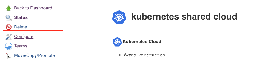 Configure kubernetes shared cloud