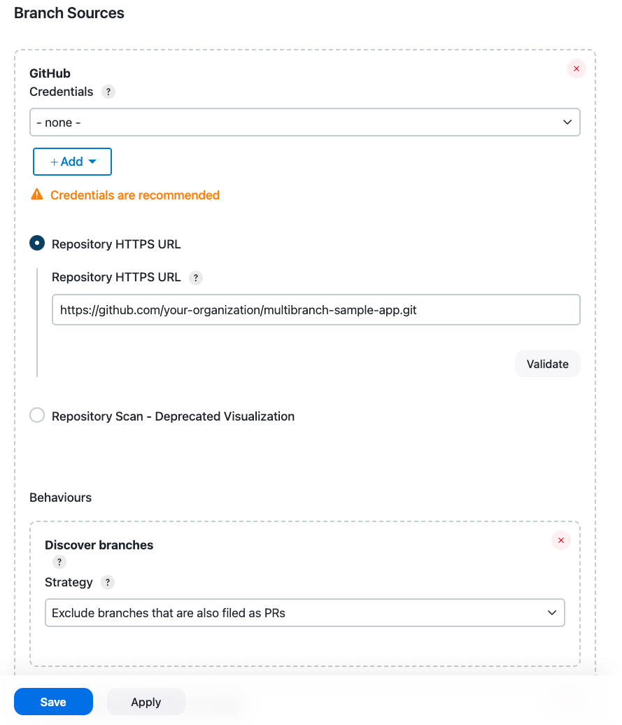 credentials repositories