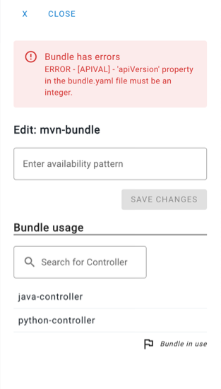 CasC bundle with an error