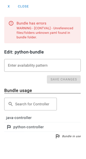 CasC bundle with a warning