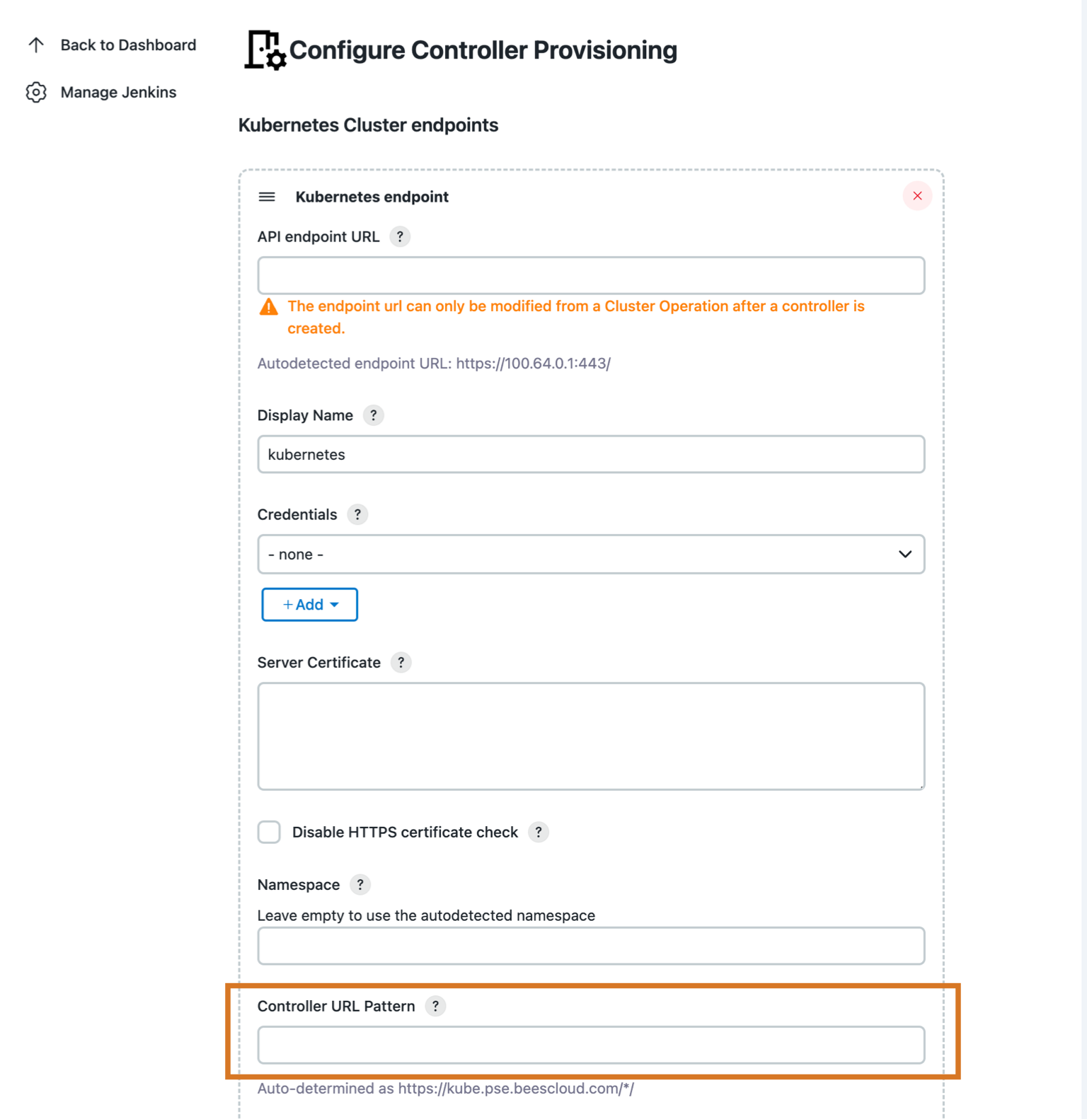 Configure Controller Provisioning