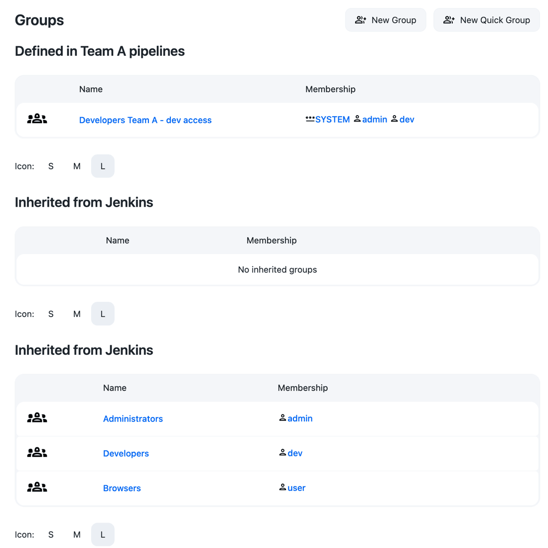 Group configuration for pipelines only folder