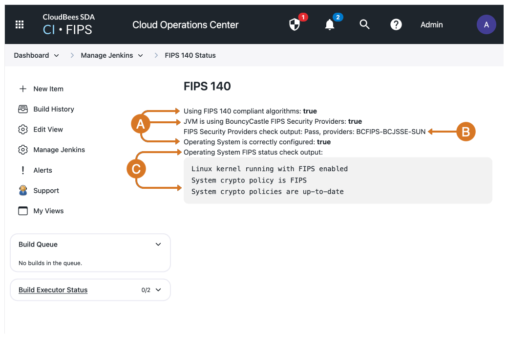 FIPS 140 Status page