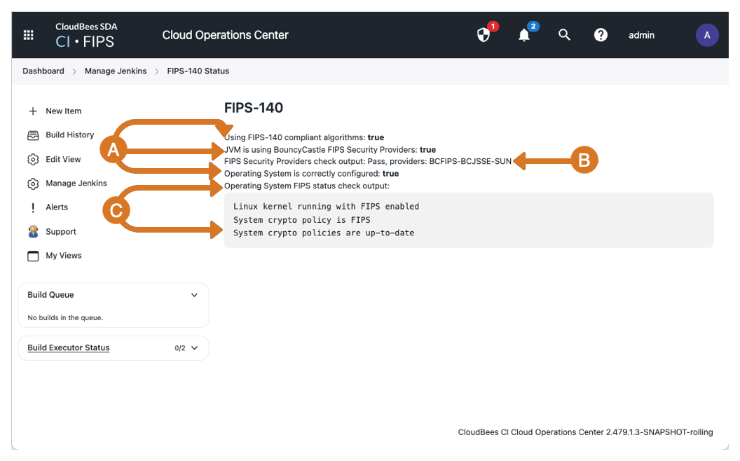 FIPS-140 Status page