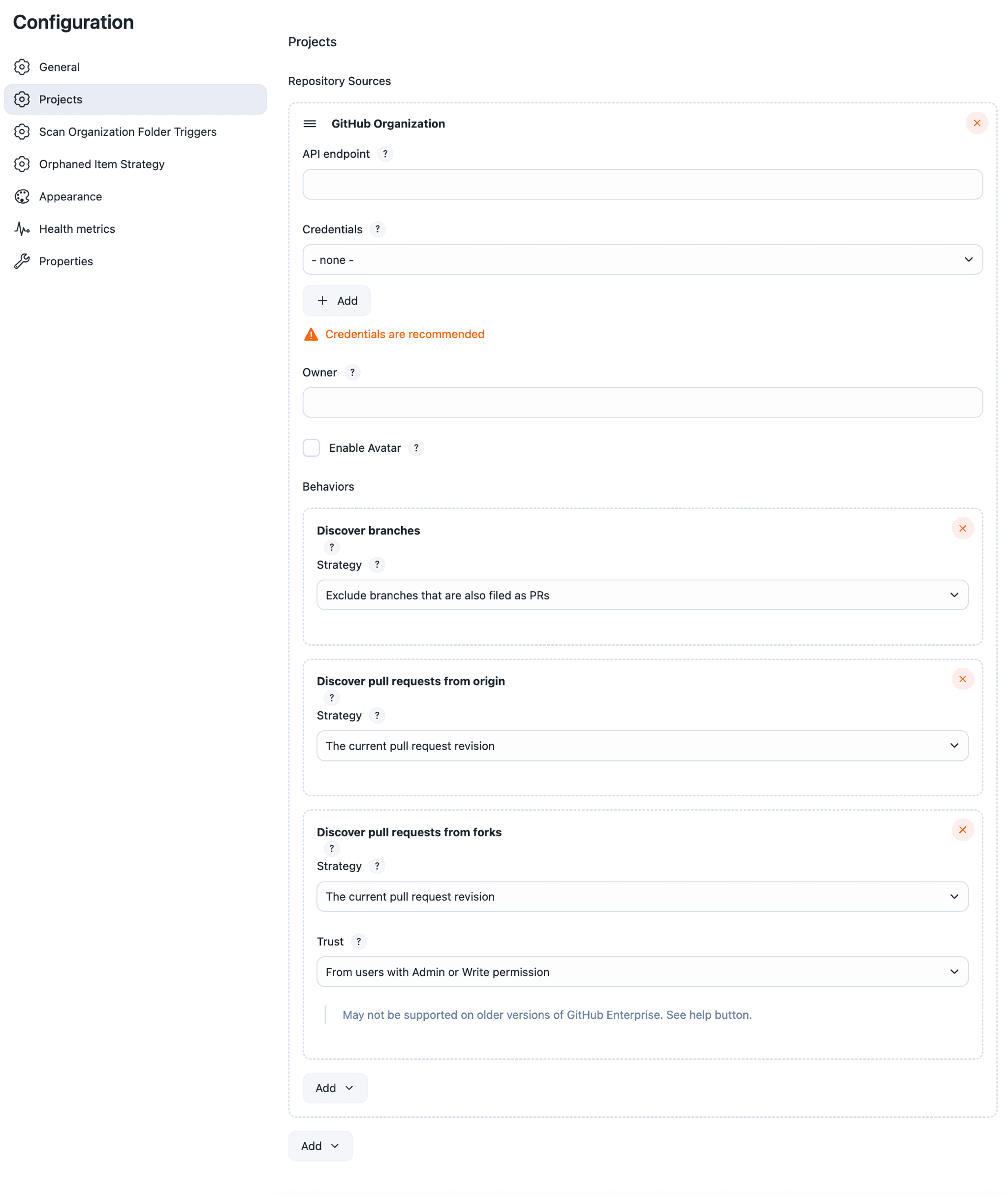 github org projects tab