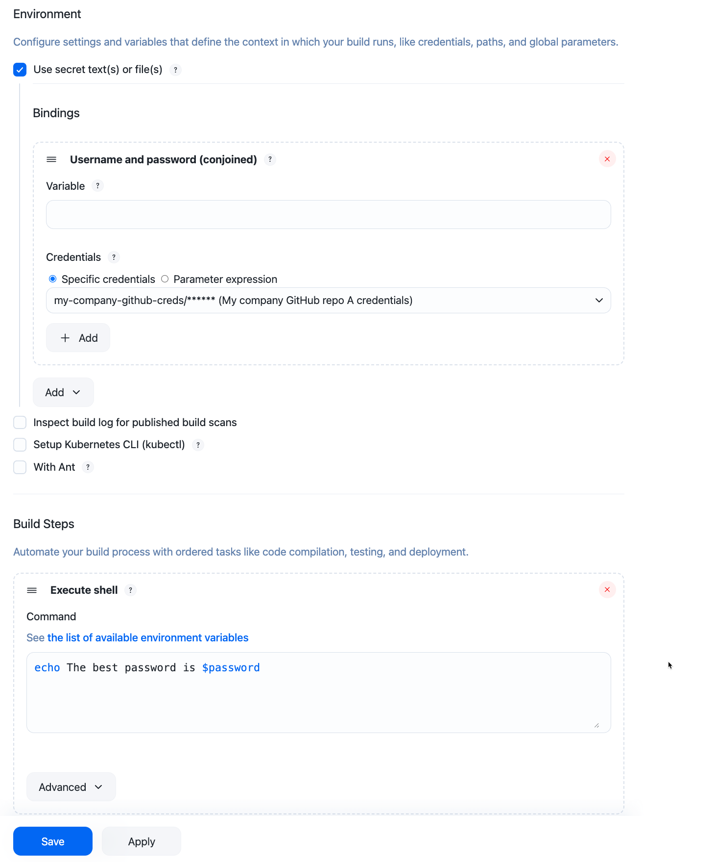 Injecting username and password (conjoined)