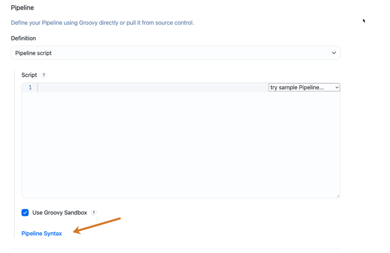 Pipeline Syntax link