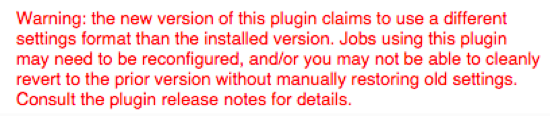 update center warning