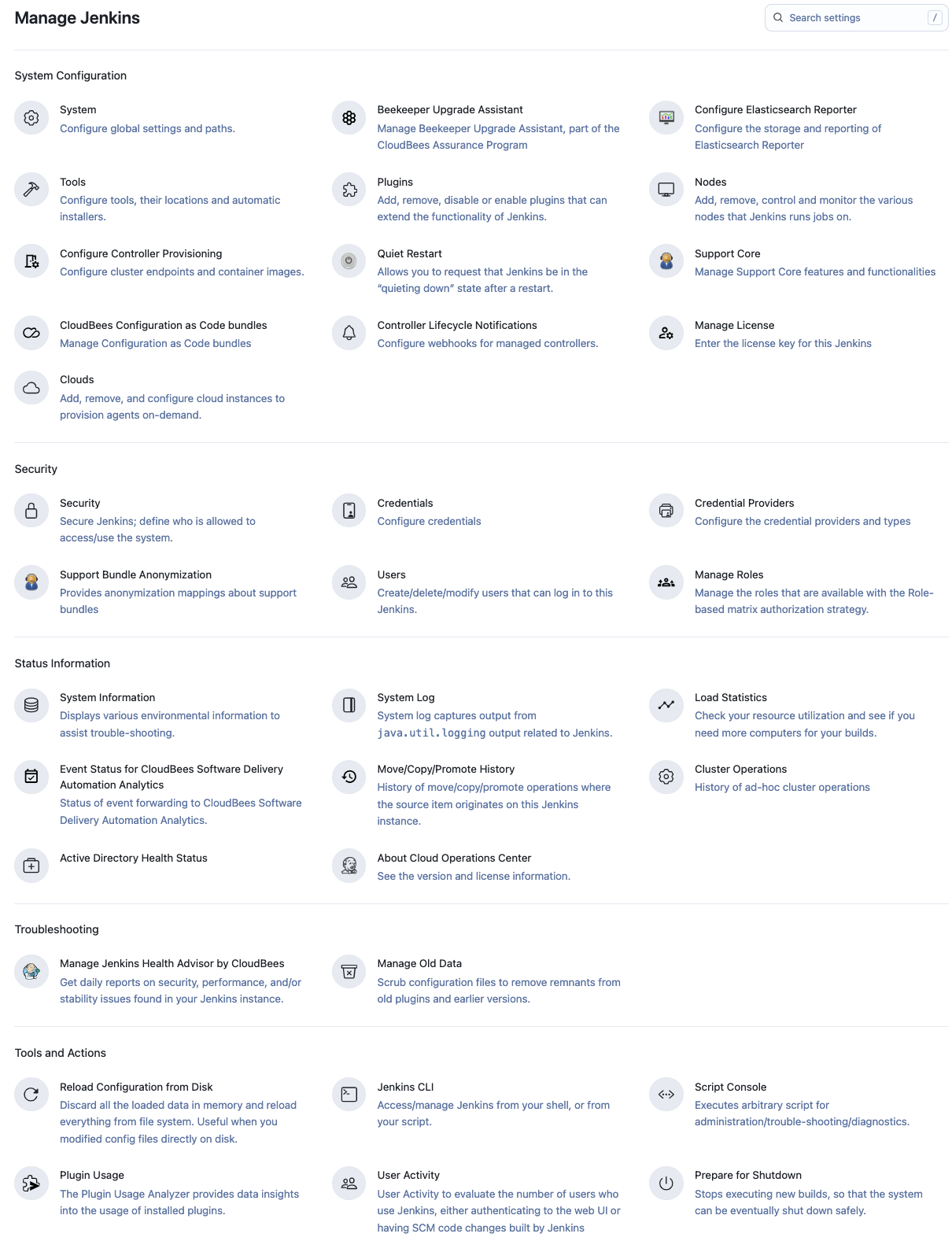 Managing Jenkins
