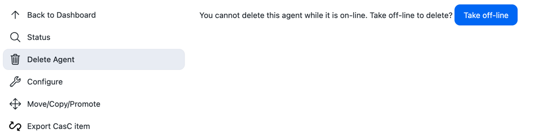 Delete an online shared agent
