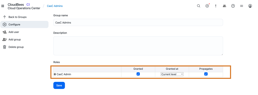 grant administer permissions to group